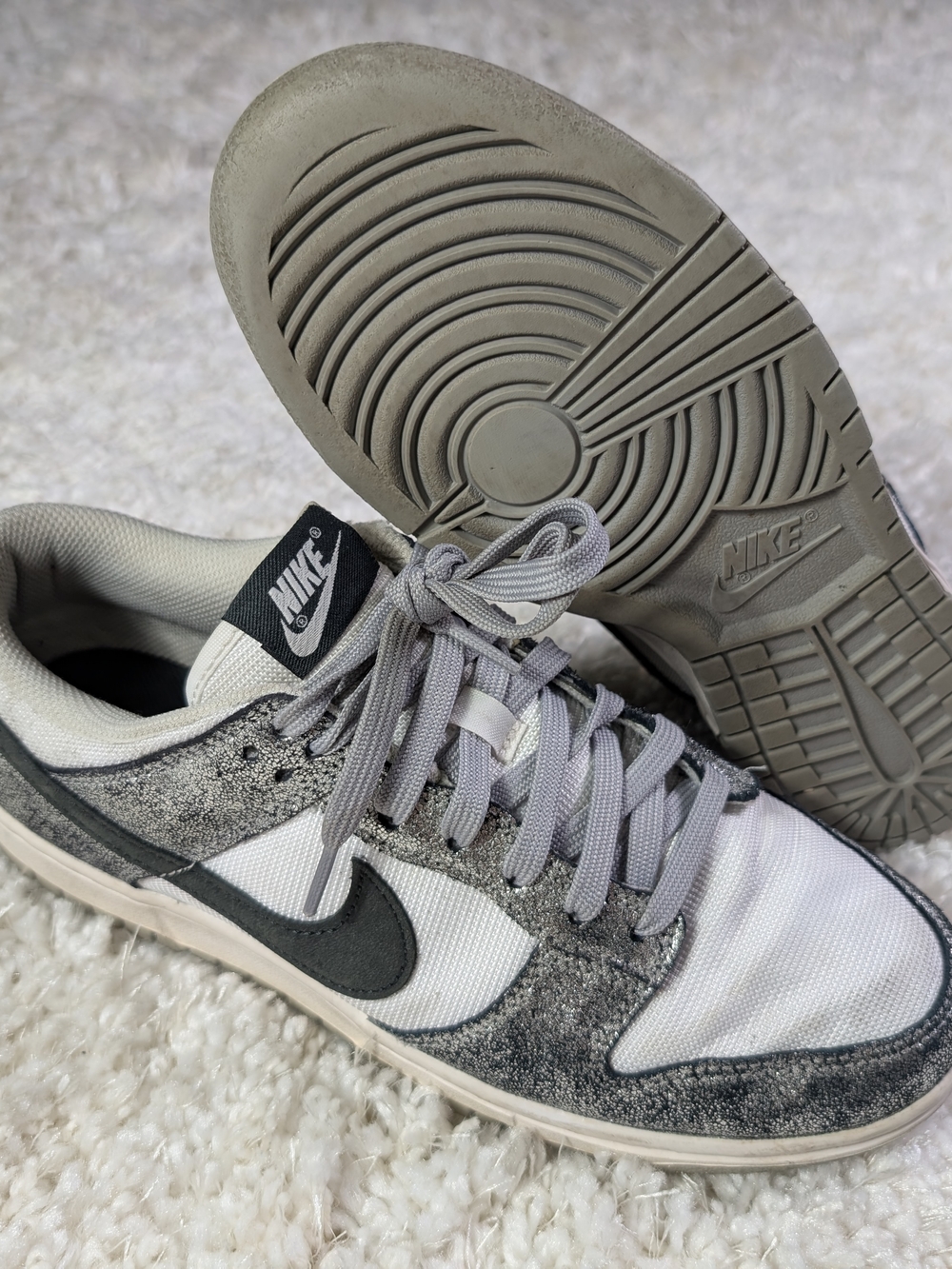 Nike Women's White, Gray & Black Casual Low-Top Sneakers